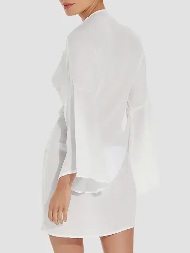 ViX by Paula Hermanny Women's Perola Short Cover-Up Dress - Off White | Thumbnail 3 ViX by Paula Hermanny Women's Perola Short Cover-Up Dress - Off White | Thumbnail 3