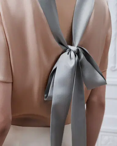 Dior Short-Sleeved Blouse with Rear Tie | Thumbnail 5 Dior Short-Sleeved Blouse with Rear Tie | Thumbnail 5