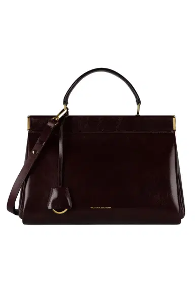 Victoria Beckham Sloane Frame Bag - Dark Burgundy | Thumbnail 1 Victoria Beckham Sloane Frame Bag - Dark Burgundy | Thumbnail 1
