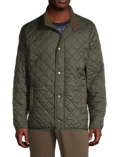 Peter Millar Men's Suffolk Quilted Travel Coat - Olive | Thumbnail 3 Peter Millar Men's Suffolk Quilted Travel Coat - Olive | Thumbnail 3