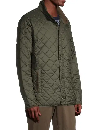 Peter Millar Men's Suffolk Quilted Travel Coat - Olive | Thumbnail 4 Peter Millar Men's Suffolk Quilted Travel Coat - Olive | Thumbnail 4