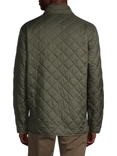 Peter Millar Men's Suffolk Quilted Travel Coat - Olive | Thumbnail 5 Peter Millar Men's Suffolk Quilted Travel Coat - Olive | Thumbnail 5