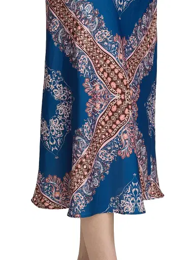 MISA Los Angeles Women's Thara Paisley Medallion Strapless Midi-Dress - Sapphire Tapis Satin | Thumbnail 6 MISA Los Angeles Women's Thara Paisley Medallion Strapless Midi-Dress - Sapphire Tapis Satin | Thumbnail 6