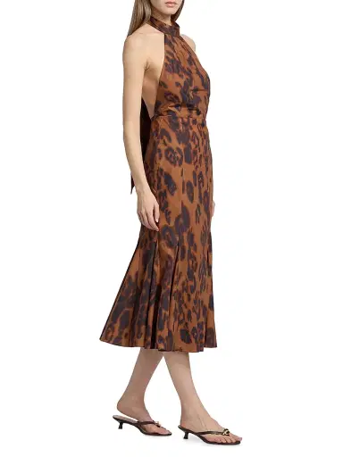 MISA Los Angeles Women's Samara Blotted Leopard-Print Mermaid Midi-Dress - Cocoa Leopard | Thumbnail 4 MISA Los Angeles Women's Samara Blotted Leopard-Print Mermaid Midi-Dress - Cocoa Leopard | Thumbnail 4