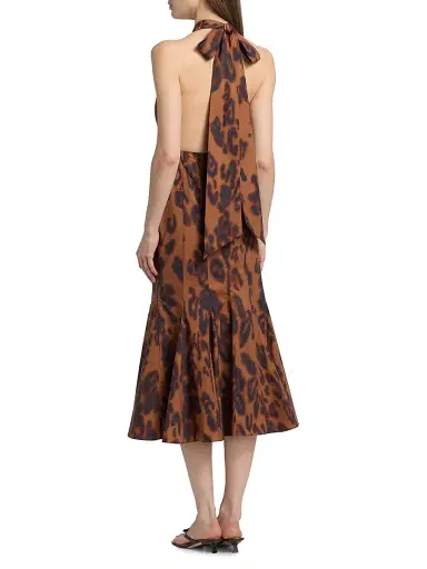 MISA Los Angeles Women's Samara Blotted Leopard-Print Mermaid Midi-Dress - Cocoa Leopard | Thumbnail 5 MISA Los Angeles Women's Samara Blotted Leopard-Print Mermaid Midi-Dress - Cocoa Leopard | Thumbnail 5