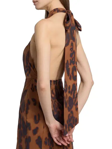 MISA Los Angeles Women's Samara Blotted Leopard-Print Mermaid Midi-Dress - Cocoa Leopard | Thumbnail 6 MISA Los Angeles Women's Samara Blotted Leopard-Print Mermaid Midi-Dress - Cocoa Leopard | Thumbnail 6