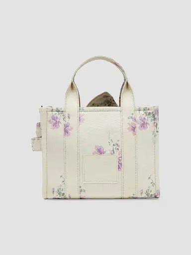 Marc Jacobs Women's Floral Canvas Tote Bag - Cream | Thumbnail 3 Marc Jacobs Women's Floral Canvas Tote Bag - Cream | Thumbnail 3