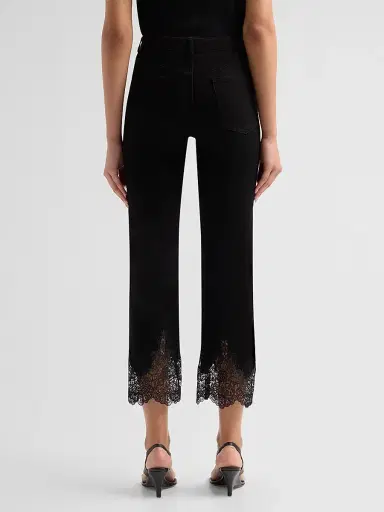 Generation Love Women's Bellatrix High-Rise Lace-Cuff Crop Jeans - Jet Black | Thumbnail 3 Generation Love Women's Bellatrix High-Rise Lace-Cuff Crop Jeans - Jet Black | Thumbnail 3