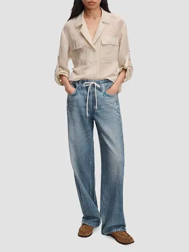 rag & bone Women's Miramar Terry Drawcord Wide-Leg Pants - Ellis | Thumbnail 2 rag & bone Women's Miramar Terry Drawcord Wide-Leg Pants - Ellis | Thumbnail 2