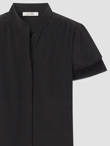 Frame Women's Arcadia Silk Short-Sleeve Top | Thumbnail 7 Frame Women's Arcadia Silk Short-Sleeve Top | Thumbnail 7