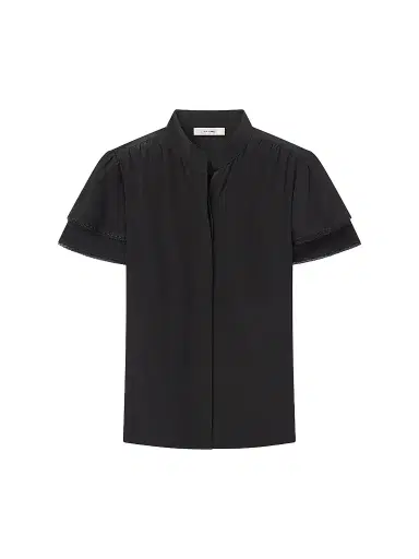 Frame Women's Arcadia Silk Short-Sleeve Top | Thumbnail 1 Frame Women's Arcadia Silk Short-Sleeve Top | Thumbnail 1