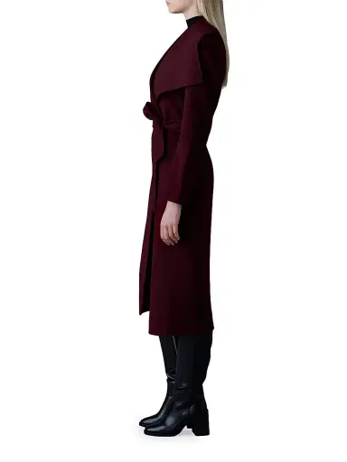 Mackage Women's Belted Light Wool Coat - Garnet - Size XL | Thumbnail 3 Mackage Women's Belted Light Wool Coat - Garnet - Size XL | Thumbnail 3