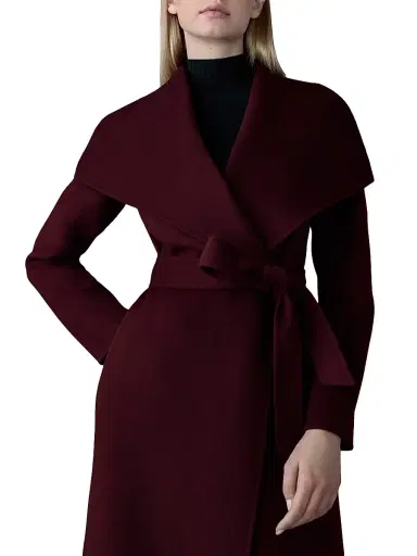 Mackage Women's Belted Light Wool Coat - Garnet - Size XL | Thumbnail 5 Mackage Women's Belted Light Wool Coat - Garnet - Size XL | Thumbnail 5