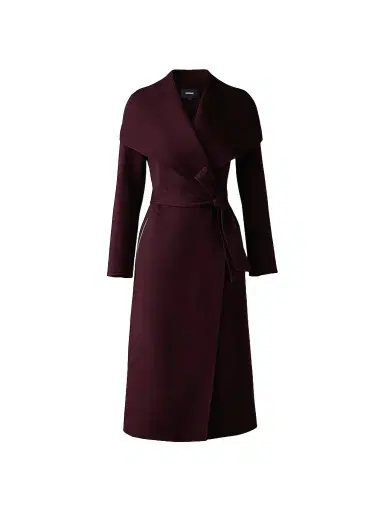 Mackage Women's Belted Light Wool Coat - Garnet - Size XL | Thumbnail 1 Mackage Women's Belted Light Wool Coat - Garnet - Size XL | Thumbnail 1
