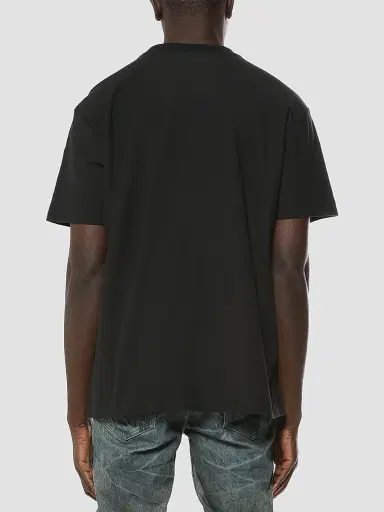 Purple Brand Men's Logo Textured Cotton Jersey T-Shirt - Black | Thumbnail 2 Purple Brand Men's Logo Textured Cotton Jersey T-Shirt - Black | Thumbnail 2