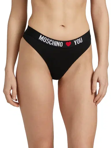 MOSCHINO Women's Logo 2-Pack Brazilian Brief - Multi Black | Thumbnail 3 MOSCHINO Women's Logo 2-Pack Brazilian Brief - Multi Black | Thumbnail 3