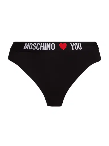 MOSCHINO Women's Logo 2-Pack Brazilian Brief - Multi Black | Thumbnail 1 MOSCHINO Women's Logo 2-Pack Brazilian Brief - Multi Black | Thumbnail 1
