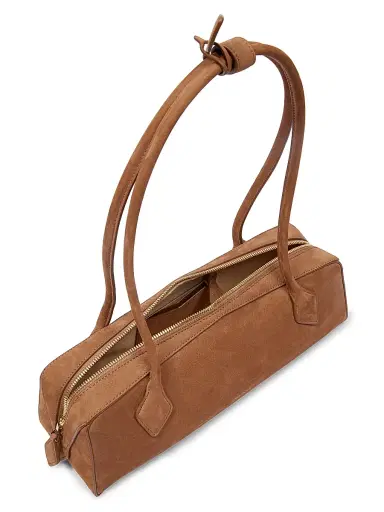 ALAIA Women's Le Teckel Leather Shoulder Bag - Terre Dombre | Thumbnail 3 ALAIA Women's Le Teckel Leather Shoulder Bag - Terre Dombre | Thumbnail 3