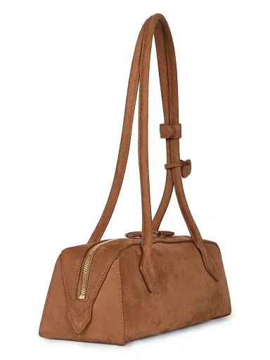 ALAIA Women's Le Teckel Leather Shoulder Bag - Terre Dombre | Thumbnail 4 ALAIA Women's Le Teckel Leather Shoulder Bag - Terre Dombre | Thumbnail 4