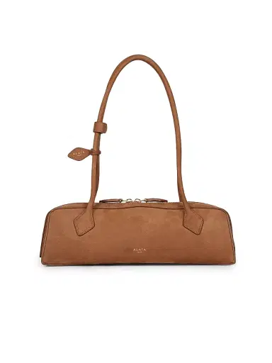 ALAIA Women's Le Teckel Leather Shoulder Bag - Terre Dombre | Thumbnail 1 ALAIA Women's Le Teckel Leather Shoulder Bag - Terre Dombre | Thumbnail 1