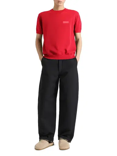 Givenchy Men's Couture Seam T-Shirt in Knit with Gros Grain Detail - Vermillon | Thumbnail 2 Givenchy Men's Couture Seam T-Shirt in Knit with Gros Grain Detail - Vermillon | Thumbnail 2