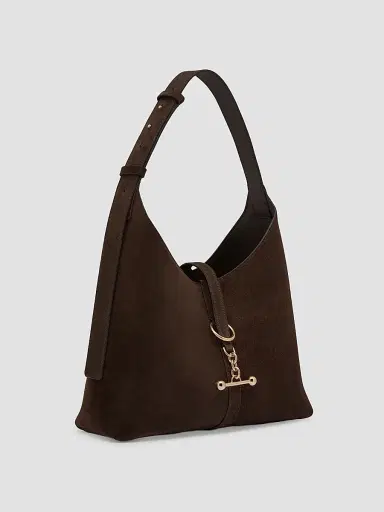 Strathberry Women's Kite Suede Hobo Bag - Chocolate | Thumbnail 6 Strathberry Women's Kite Suede Hobo Bag - Chocolate | Thumbnail 6