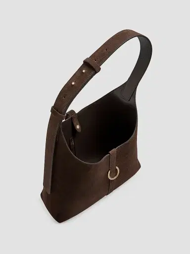 Strathberry Women's Kite Suede Hobo Bag - Chocolate | Thumbnail 7 Strathberry Women's Kite Suede Hobo Bag - Chocolate | Thumbnail 7