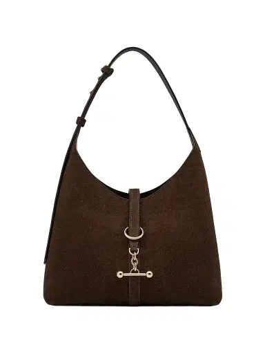 Strathberry Women's Kite Suede Hobo Bag - Chocolate | Thumbnail 1 Strathberry Women's Kite Suede Hobo Bag - Chocolate | Thumbnail 1