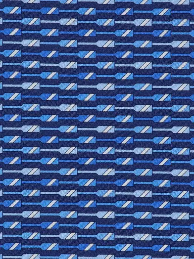 Ferragamo Men's Oar Print Silk Tie - Navy | Thumbnail 4 Ferragamo Men's Oar Print Silk Tie - Navy | Thumbnail 4