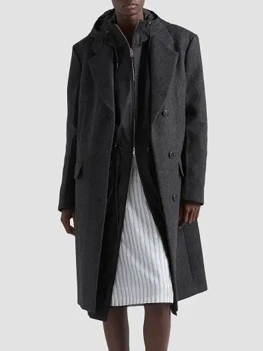 Prada Women's Nylon Rain Jacket - Black | Thumbnail 2 Prada Women's Nylon Rain Jacket - Black | Thumbnail 2