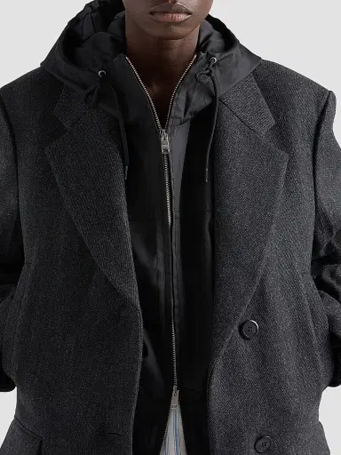 Prada Women's Nylon Rain Jacket - Black | Thumbnail 5 Prada Women's Nylon Rain Jacket - Black | Thumbnail 5