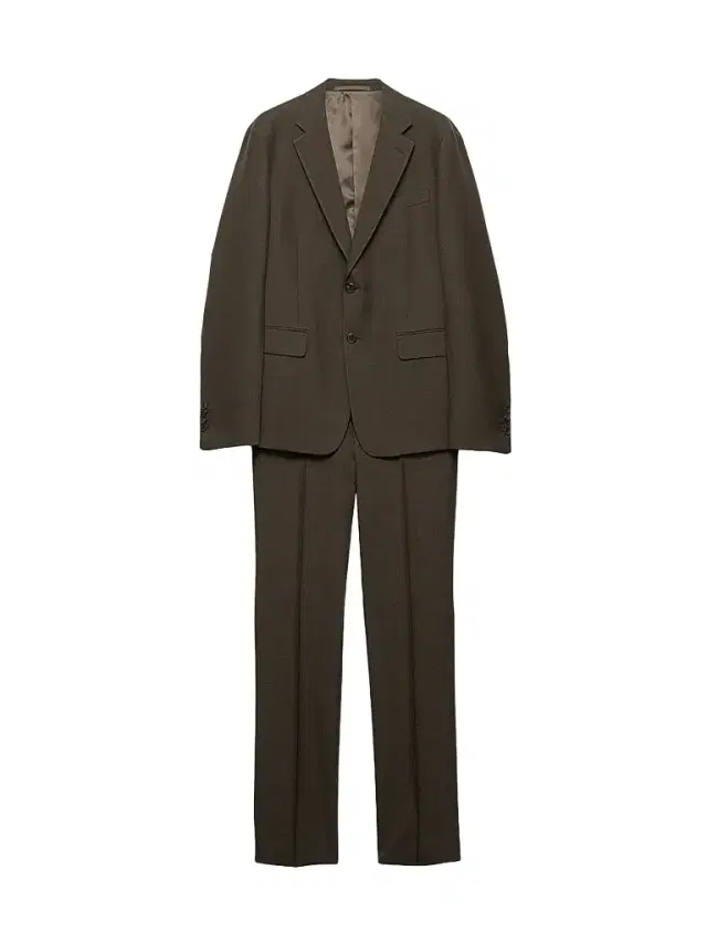 Men's Single-Breasted Wool Suit - Green Men's Single-Breasted Wool Suit - Green