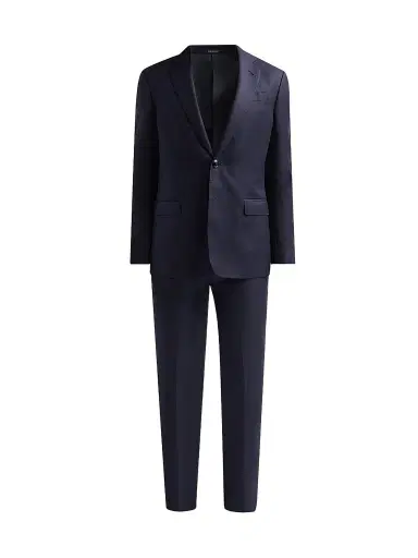 Giorgio Armani Men's Textured Wool Single-Breasted Suit - Night Sky | Thumbnail 1 Giorgio Armani Men's Textured Wool Single-Breasted Suit - Night Sky | Thumbnail 1