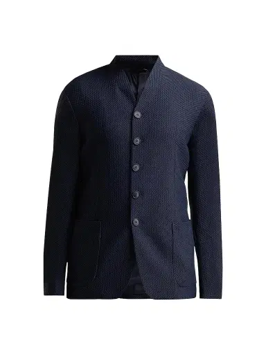 Giorgio Armani Men's Rice Stitch Jacket - Dark Navy | Thumbnail 1 Giorgio Armani Men's Rice Stitch Jacket - Dark Navy | Thumbnail 1