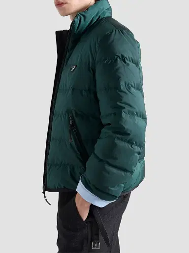 Prada Men's Medium-Weight Re-Nylon Down Jacket - Green | Thumbnail 4 Prada Men's Medium-Weight Re-Nylon Down Jacket - Green | Thumbnail 4