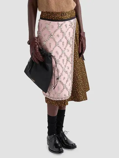 Prada Women's Jacquard Duchesse Skirt - Green - Size 0 | Thumbnail 3 Prada Women's Jacquard Duchesse Skirt - Green - Size 0 | Thumbnail 3