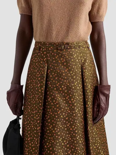 Prada Women's Jacquard Duchesse Skirt - Green - Size 0 | Thumbnail 5 Prada Women's Jacquard Duchesse Skirt - Green - Size 0 | Thumbnail 5