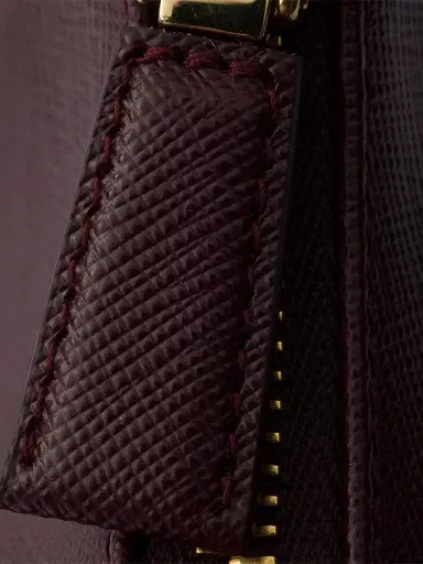 Prada Women's Re-Edition Saffiano Leather Shoulder Bag - Dark Red | Thumbnail 6 Prada Women's Re-Edition Saffiano Leather Shoulder Bag - Dark Red | Thumbnail 6