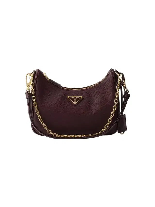 Women's Re-Edition Saffiano Leather Shoulder Bag - Dark Red Women's Re-Edition Saffiano Leather Shoulder Bag - Dark Red