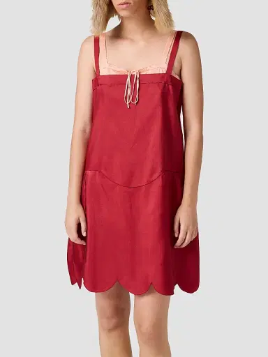 Miu Miu Women's Silk Dress - Red | Thumbnail 3 Miu Miu Women's Silk Dress - Red | Thumbnail 3