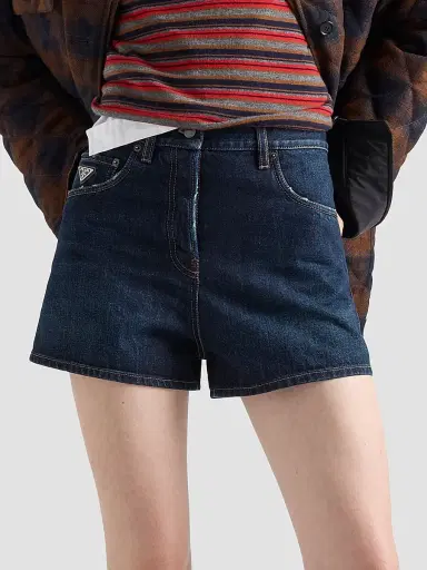 Prada Women's Denim Shorts - Blue | Thumbnail 3 Prada Women's Denim Shorts - Blue | Thumbnail 3