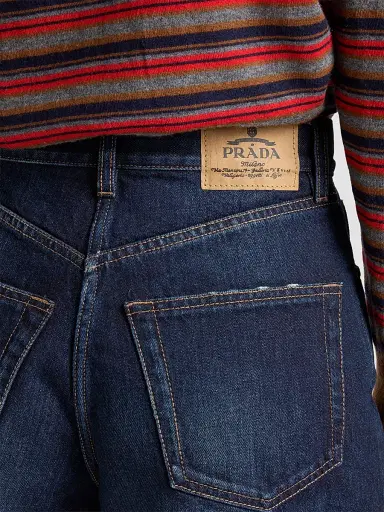 Prada Women's Denim Shorts - Blue | Thumbnail 5 Prada Women's Denim Shorts - Blue | Thumbnail 5