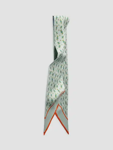 Prada Women's Printed Silk Twill Skinny Scarf | Thumbnail 3 Prada Women's Printed Silk Twill Skinny Scarf | Thumbnail 3
