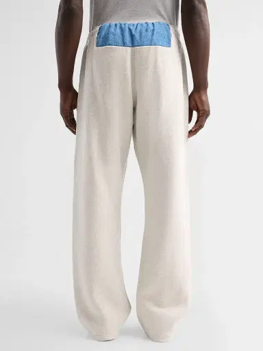 Maison Margiela Men's Bi-Material Relaxed Sweatpants - Light Grey Melange | Thumbnail 3 Maison Margiela Men's Bi-Material Relaxed Sweatpants - Light Grey Melange | Thumbnail 3
