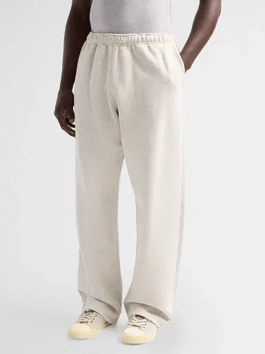 Maison Margiela Men's Bi-Material Relaxed Sweatpants - Light Grey Melange | Thumbnail 4 Maison Margiela Men's Bi-Material Relaxed Sweatpants - Light Grey Melange | Thumbnail 4