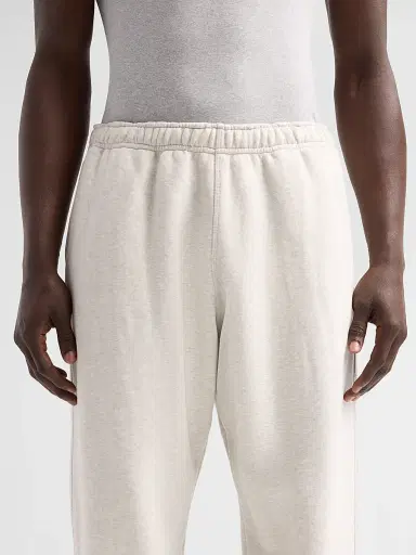 Maison Margiela Men's Bi-Material Relaxed Sweatpants - Light Grey Melange | Thumbnail 5 Maison Margiela Men's Bi-Material Relaxed Sweatpants - Light Grey Melange | Thumbnail 5