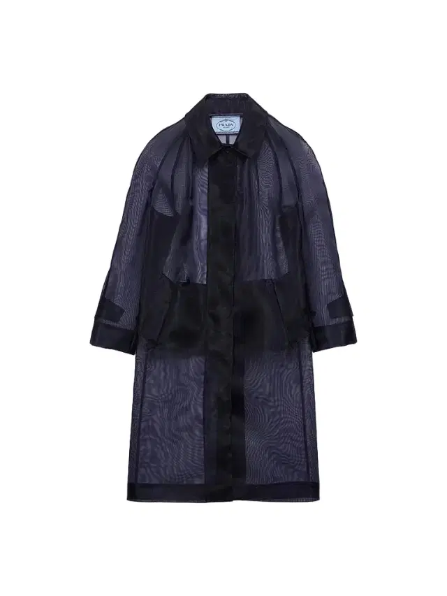 Women's Single-Breasted Crinoline Coat - Blue Women's Single-Breasted Crinoline Coat - Blue