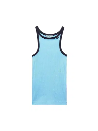 Prada Women's Ribbed Knit Tank Top - Blue | Thumbnail 1 Prada Women's Ribbed Knit Tank Top - Blue | Thumbnail 1
