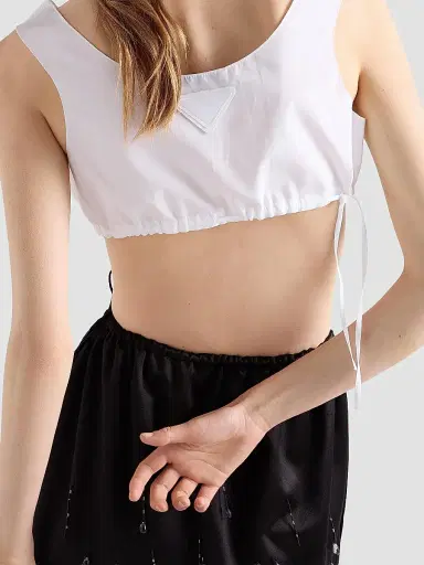 Prada Women's Poplin Top - White - Size 8 | Thumbnail 5 Prada Women's Poplin Top - White - Size 8 | Thumbnail 5