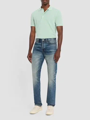 Tom Ford Men's Slim-Fit Pique Polo Shirt | Thumbnail 2 Tom Ford Men's Slim-Fit Pique Polo Shirt | Thumbnail 2